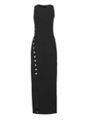 Rotate Birger Christensen Rotate Sleeveless Crepe Evening Dress With Rear Zip In Black