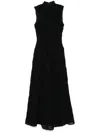 Rotate Birger Christensen Black Maxi Dress In Black