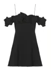 Rotate Birger Christensen Rotate Birgerchristensen Crepe A-line Mini Dress In Black