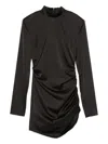 Rotate Birger Christensen Ruched Mini Dress In Black