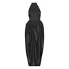 Rotate Birger Christensen Satin Taffeta Maxi Dress In Black