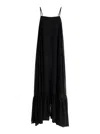Rotate Birger Christensen Black Wide Maxi Dress In Black
