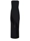 Rotate Birger Christensen Satin Corset Maxi Dress In Black