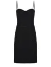 Rotate Birger Christensen Rotate Birgerchristensen Boucle Midi Dress In Black