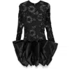 Rotate Birger Christensen Rotate Floral Embroidered Mini Dress In Black