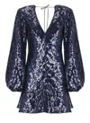 Rotate Birger Christensen Sequinned Mini Dress In Blue
