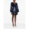 Rotate Birger Christensen Sequinned Mini Dress In Blue
