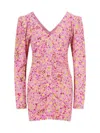 Rotate Birger Christensen Rotate By Birger Christensen Floral Mini Dress In Pink