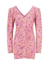 Rotate Birger Christensen Rotate By Birger Christensen Floral Mini Dress In Pink