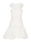 Rotate Birger Christensen Rotate Drape Dress In White