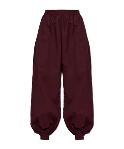 Rotate Birger Christensen Elastic Waist Casual Pants In Brown