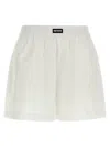 Rotate Birger Christensen Waistband Elastic Hem Turn-up Shorts