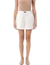 Rotate Birger Christensen Waistband Elastic Hem Turn-up Shorts