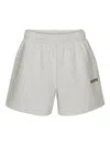 Rotate Birger Christensen Rotate Sunday Logo-embroidered Cotton Shorts In Gray