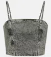 Rotate Birger Christensen Top In Denim In Grey