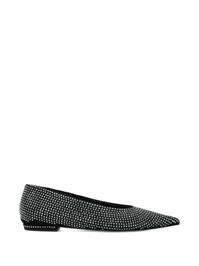 Rotate Birger Christensen Embellished Flat Pumps In Black