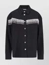 Rotate Birger Christensen Rotate Overshirt With Crystal Fringes In Black