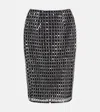 Rotate Birger Christensen Embellished Midi Skirt In Black