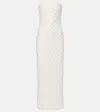 Rotate Birger Christensen Embellished Strapless Maxi Dress In White