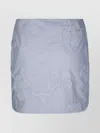 Shop Rotate Birger Christensen Embroidered Floral Cotton Mini Skirt