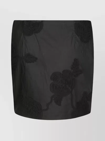 Rotate Birger Christensen Embroidered Floral Mini Skirt