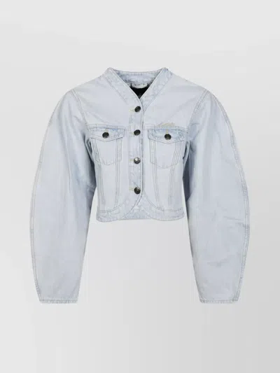 Rotate Birger Christensen Embroidered Front Pockets Long Sleeves Jacket