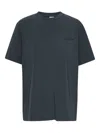 Rotate Birger Christensen Embroidered-logo Organic Cotton T-shirt In Blue