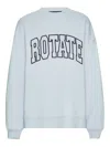 Rotate Birger Christensen Embroidered-logo Sweatshirt In Blue