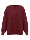 Rotate Birger Christensen Embroidered-logo Sweatshirt In Brown