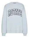 Rotate Birger Christensen Rotate Birgerchristensen Azure Organic Cotton Sweatshirts In Blue