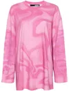 Rotate Birger Christensen Enzyme Logo-print T-shirt In Pink
