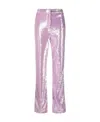 Rotate Birger Christensen Robyana Sequined Recycled-jersey Straight-leg Pants In Pink
