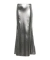 Rotate Birger Christensen Metallic Draped Maxi Skirt In Black