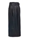 Rotate Birger Christensen Midi Paper Waist Skirt