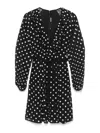 Rotate Birger Christensen Ruffle-detail Chiffon Mini Dress In Black