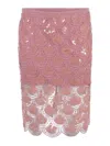 Rotate Birger Christensen Skirt In Fabric With Pearl Mesh And Sequins