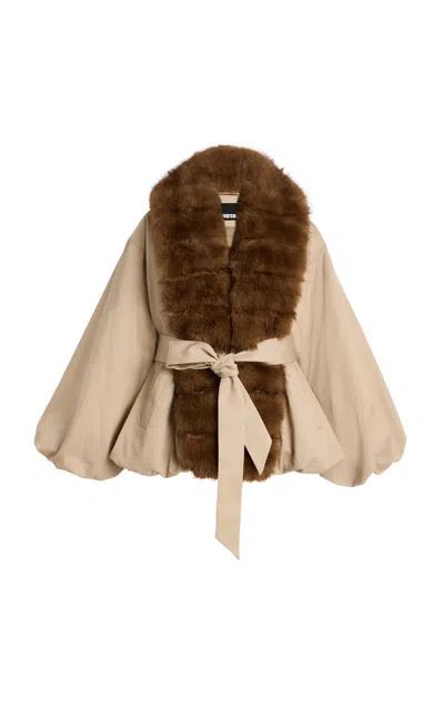Rotate Birger Christensen Faux Fur-trimmed Jacket