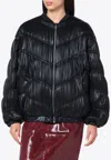 Rotate Birger Christensen Faux Leather Pleated Bomber Jacket In Black