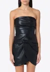 Rotate Birger Christensen Rotate Draped Sleeveless Top In Black
