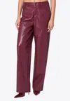 Rotate Birger Christensen Rotate Burgundy Polyester Pants In Burgundy