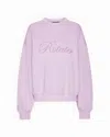 Rotate Birger Christensen Oversized Lilac Sweatshirt With Embroidery In 1813