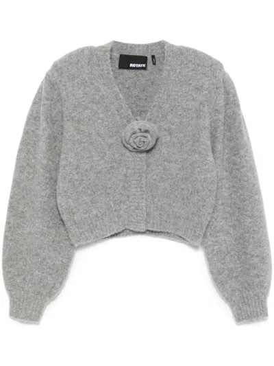 ROTATE BIRGER CHRISTENSEN FINE-KNIT CROPPED CARDIGAN