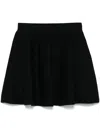 Rotate Birger Christensen Fine-knit Mini Skirt In Black