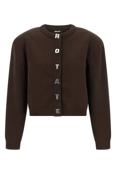 Rotate Birger Christensen 'firm Knit' Cardigan In Brown