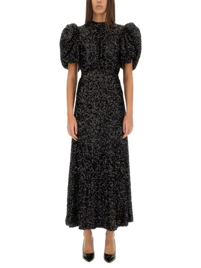 ROTATE BIRGER CHRISTENSEN FITTED MIDI DRESS WITH SEQUINS