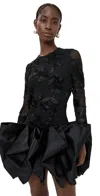 Rotate Birger Christensen Fitted Mini Dress Black In Black