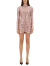 Rotate Birger Christensen Fitted Mini Dress With High Neckline