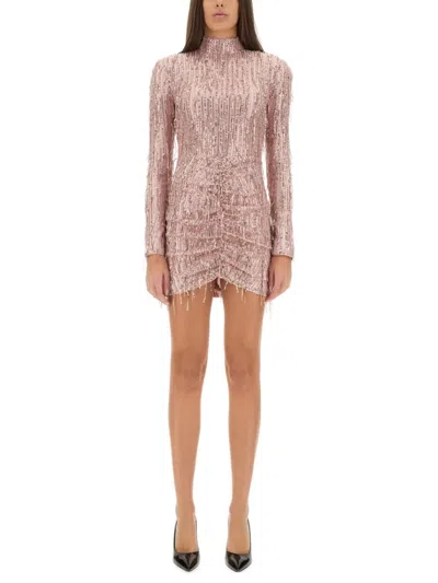 Rotate Birger Christensen Fitted Mini Dress With High Neckline