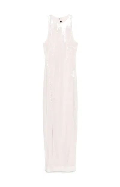 ROTATE BIRGER CHRISTENSEN FITTED SEQUIN-EMBELLISHED DRESS