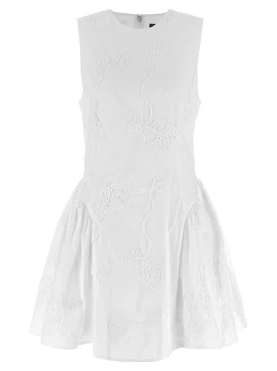 ROTATE BIRGER CHRISTENSEN FLARED COTTON POPLIN DRESS